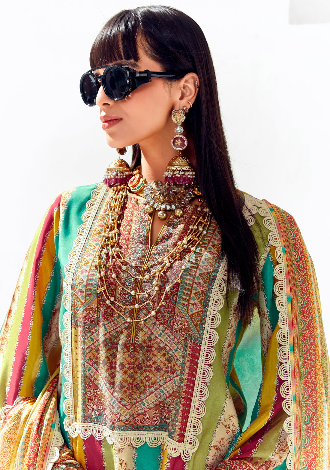 Beautiful Designer Party Wear Pure Cotton Lawn Salwar Suit