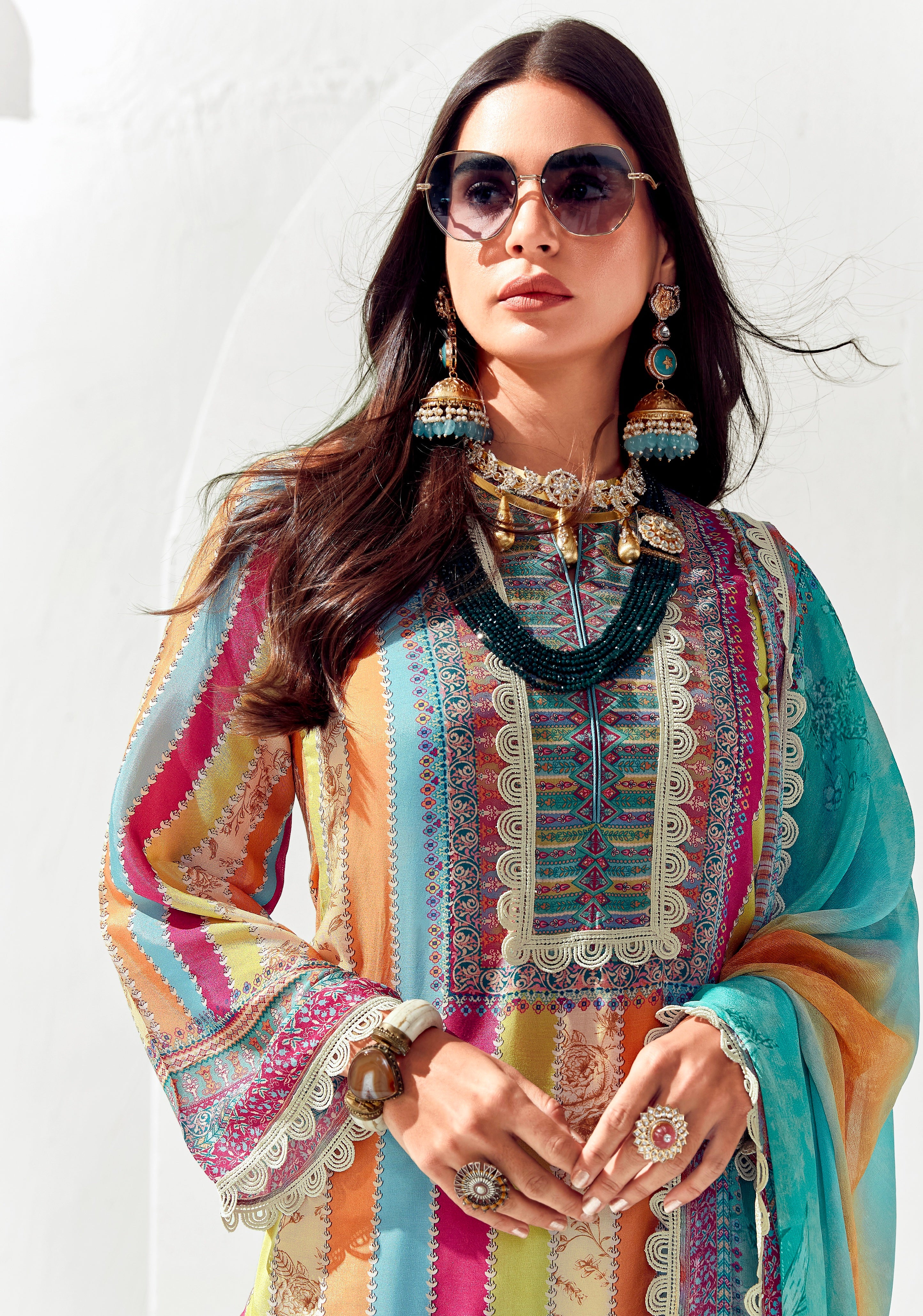 Beautiful Designer Party Wear Pure Cotton Lawn Salwar Suit