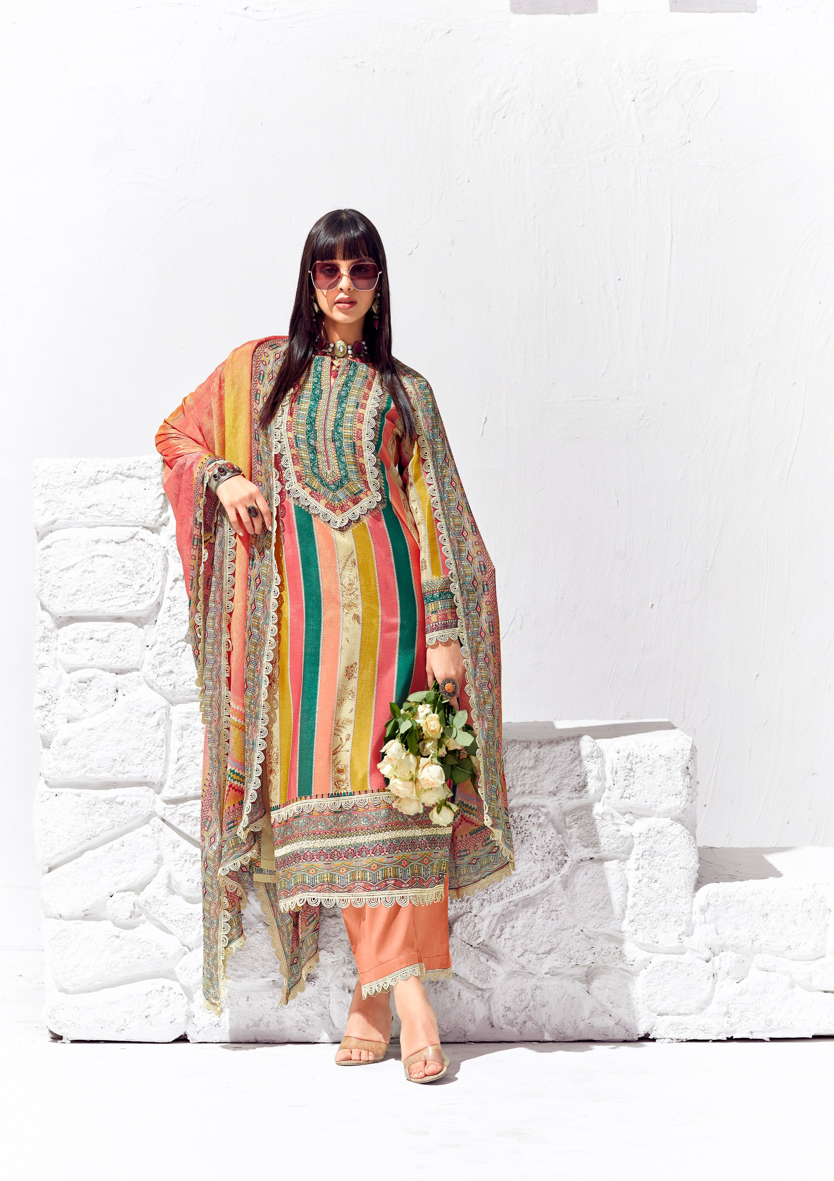 Beautiful Designer Party Wear Pure Cotton Lawn Salwar Suit