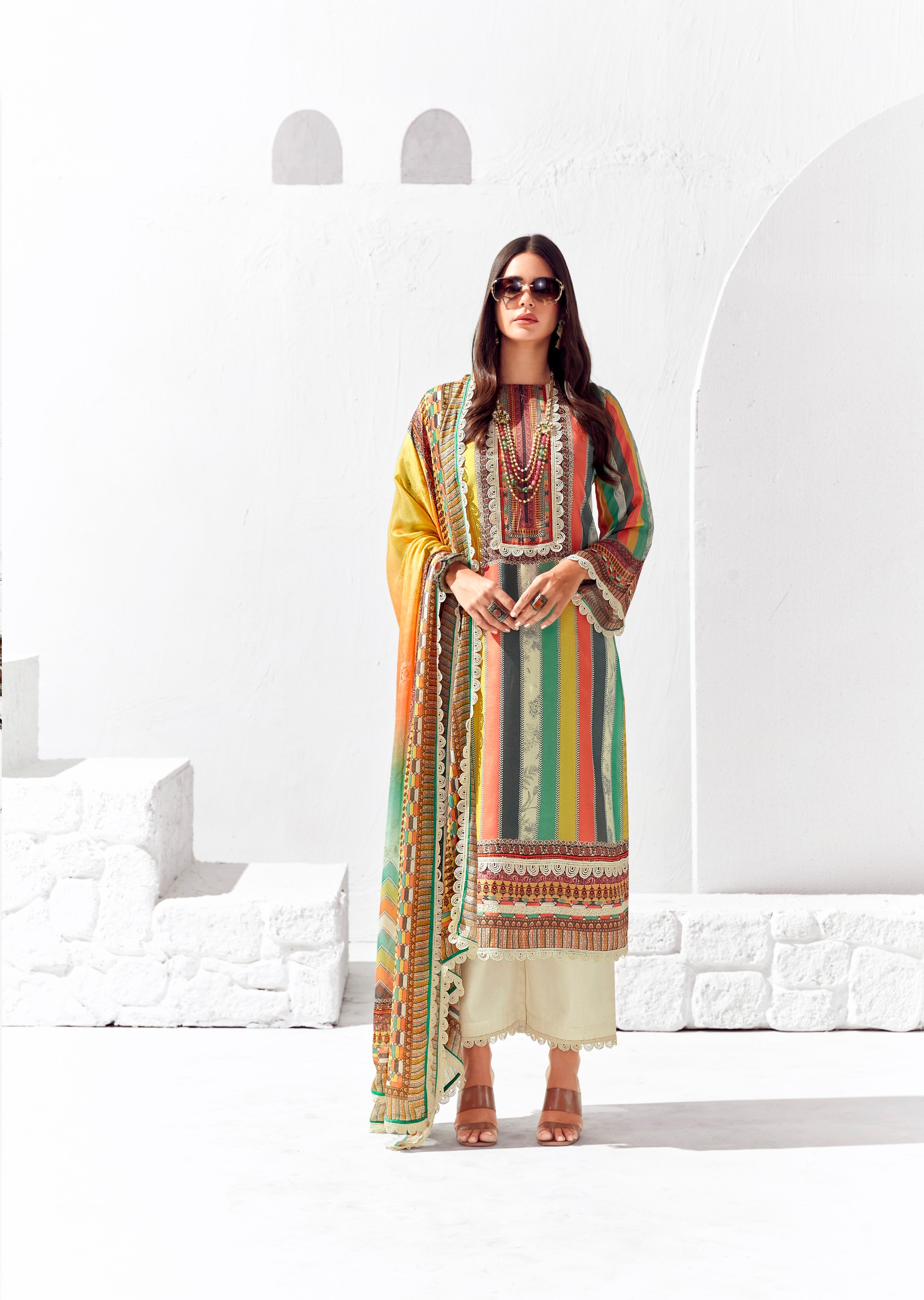 Beautiful Designer Party Wear Pure Cotton Lawn Salwar Suit