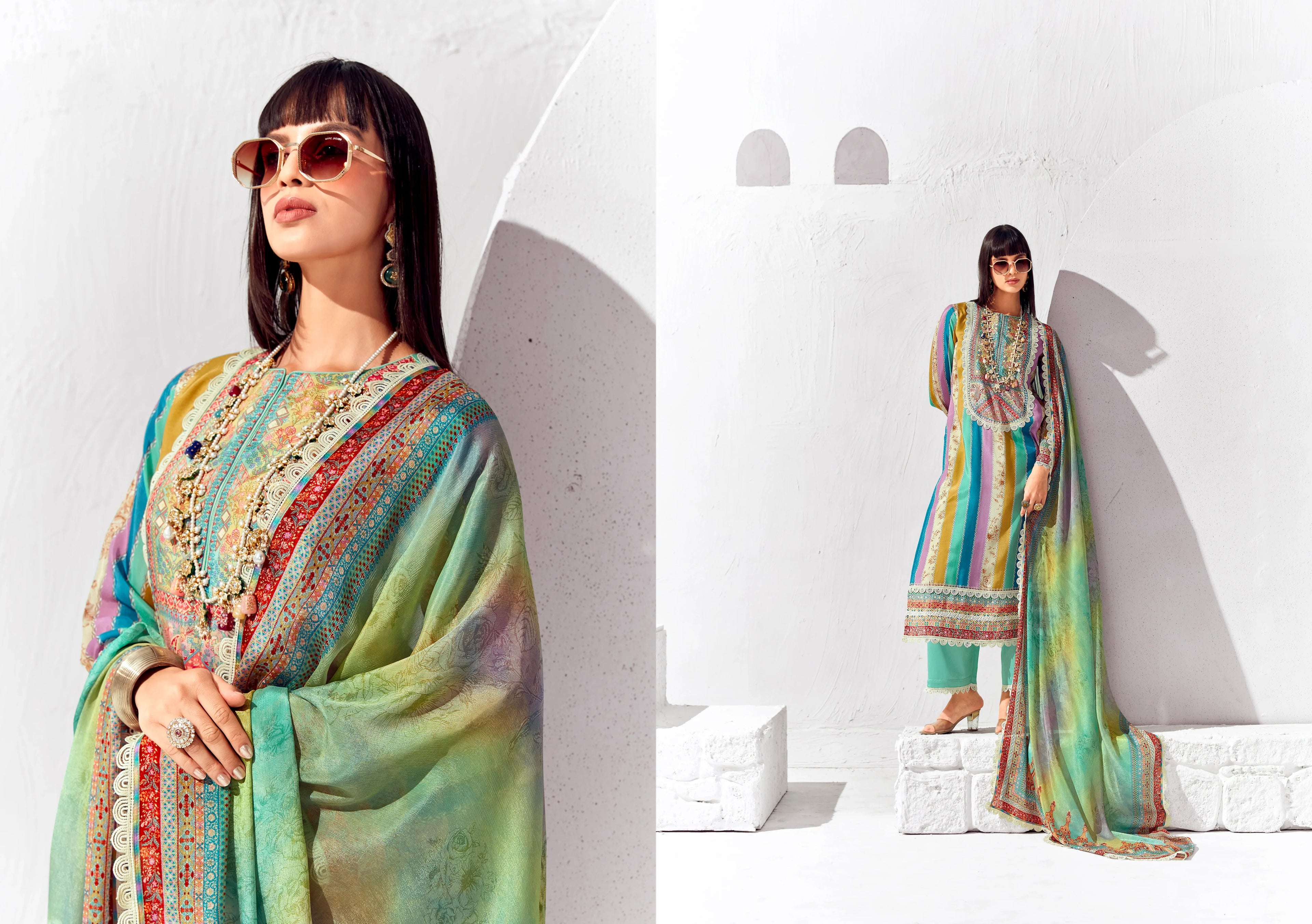 Beautiful Designer Party Wear Pure Cotton Lawn Salwar Suit