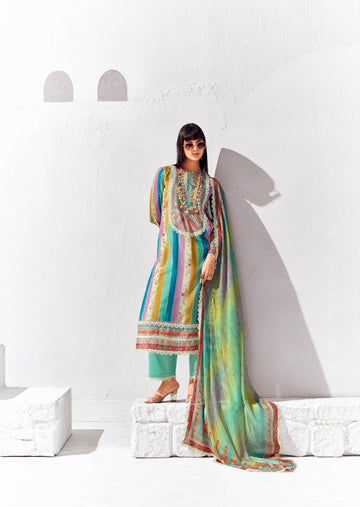 Beautiful Designer Party Wear Pure Cotton Lawn Salwar Suit