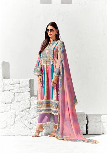 Beautiful Designer Party Wear Pure Cotton Lawn Salwar Suit