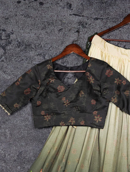 Beautiful Designer Party Wear  Tussar Silk Lehenga Choli