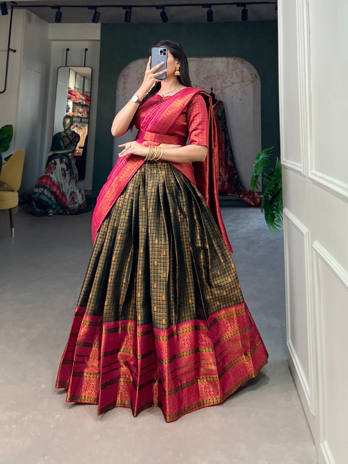 Beautiful Designer Party Wear  Jacquard Silk Lehenga Choli