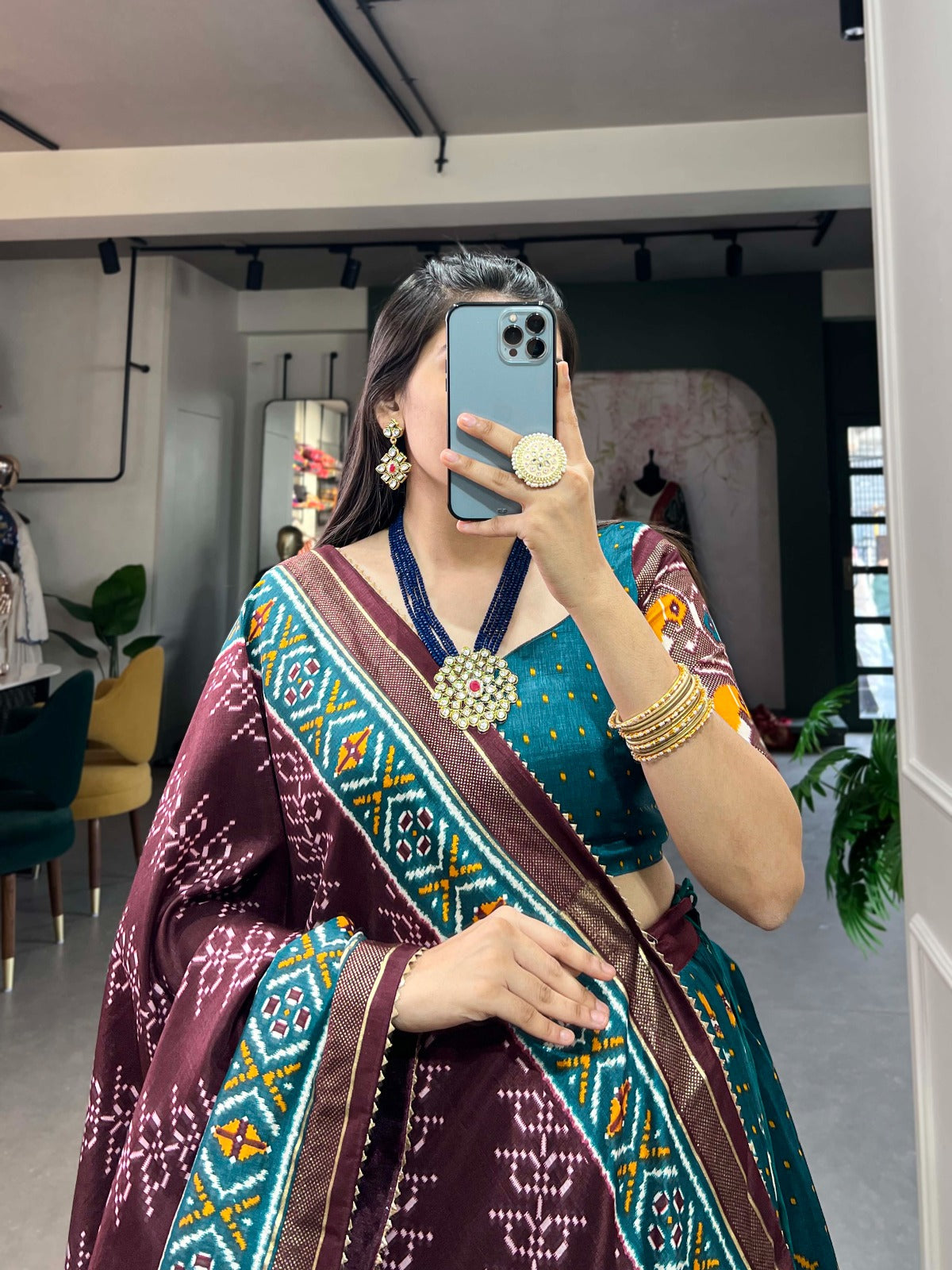 Beautiful Designer Party Wear  Tussar Silk Lehenga Choli