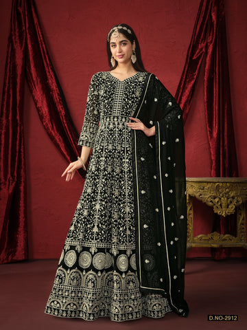 Beautiful Designer Party Wear Georgette Silk Salwar Suit