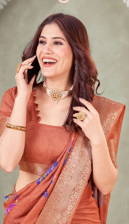 Beautiful Designer Kisna Soft Self Weaving Saree
