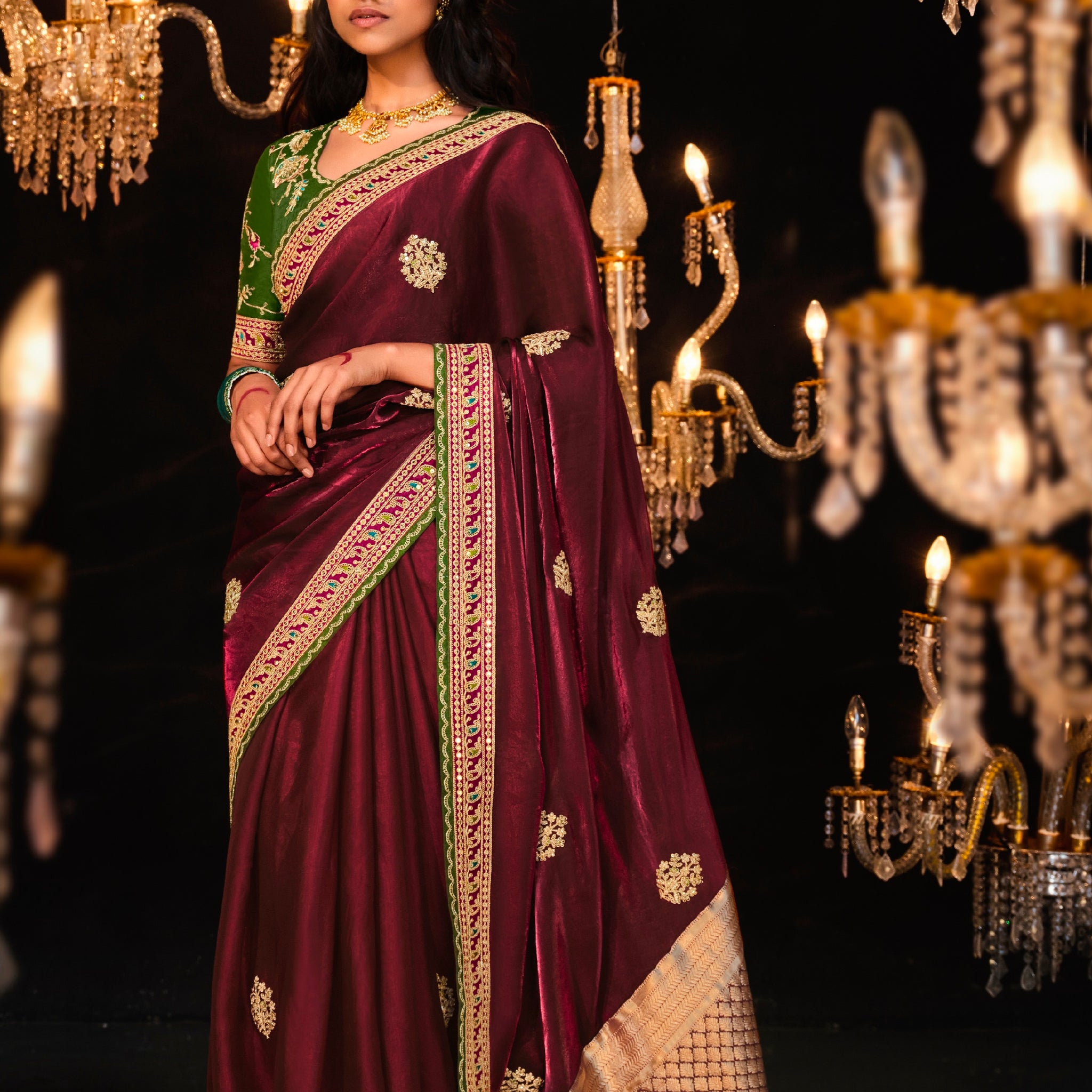 Beautiful Designer Wedding Wear Premium Fancy Work Saree