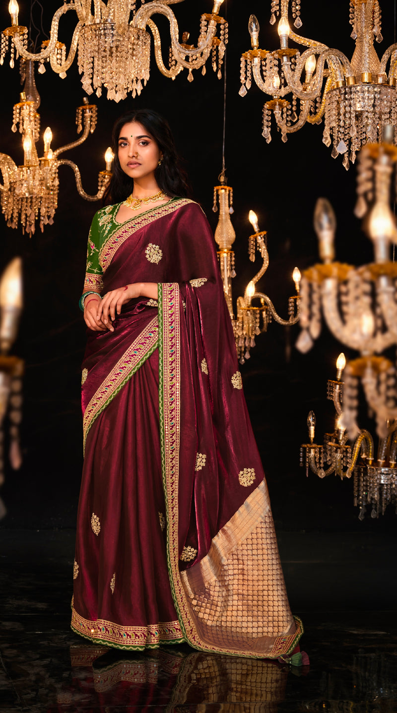 Beautiful Designer Wedding Wear Premium Fancy Work Saree