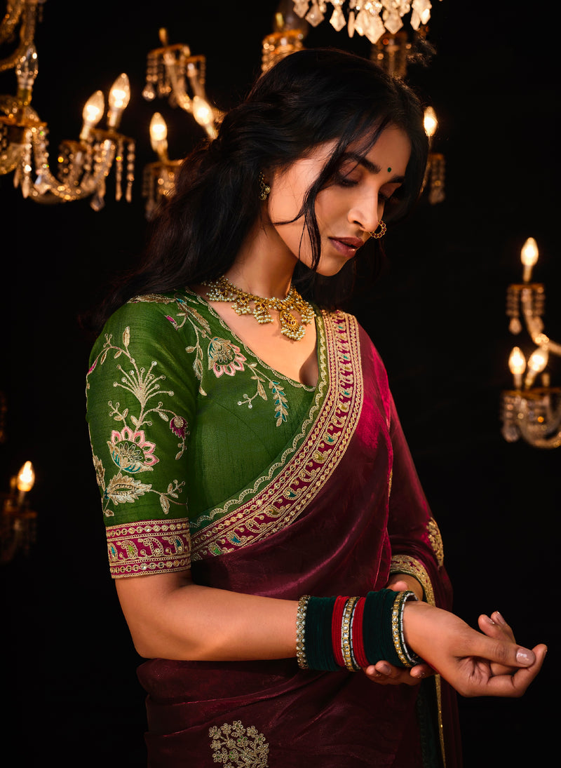 Beautiful Designer Wedding Wear Premium Fancy Work Saree