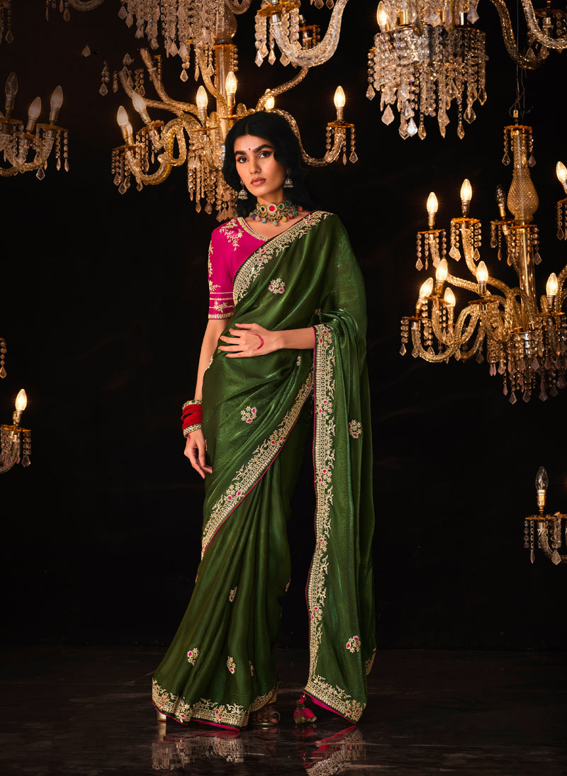 Beautiful Designer Wedding Wear Premium Fancy Work Saree