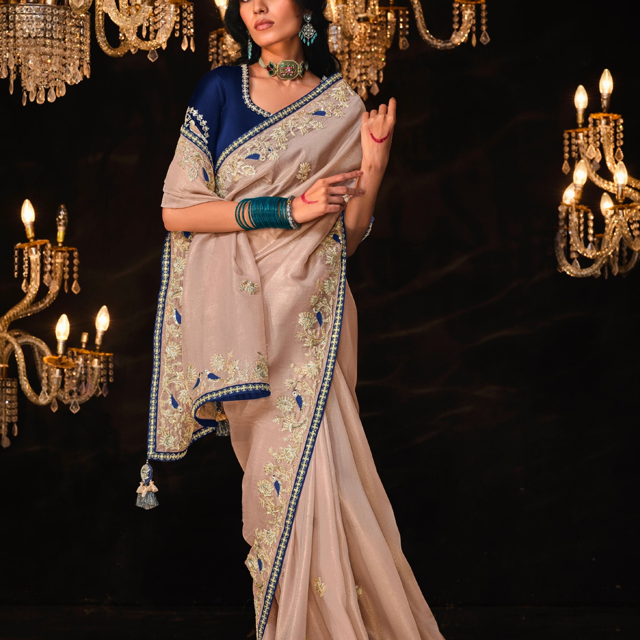 Beautiful Designer Wedding Wear Premium Fancy Work Saree