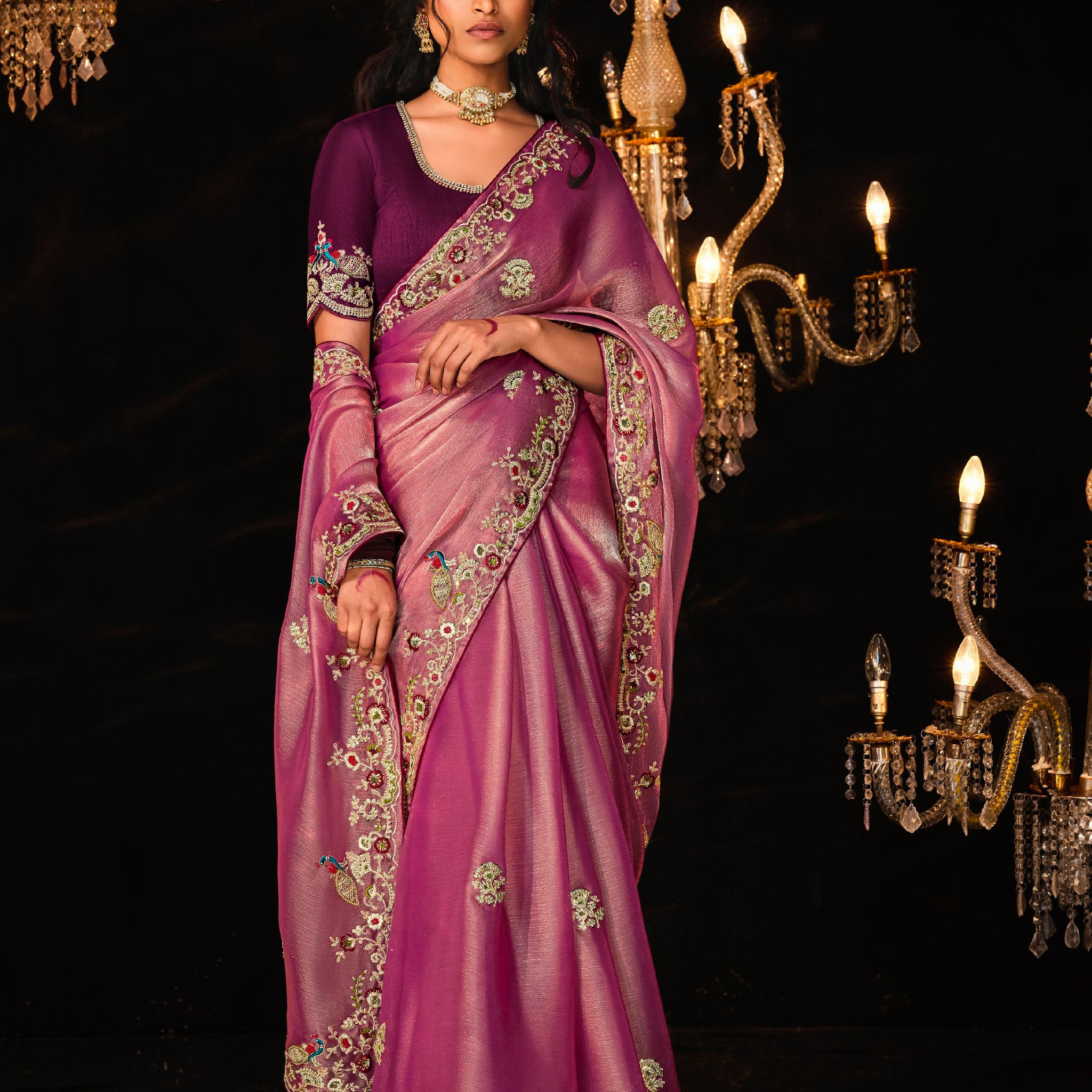 Beautiful Designer Wedding Wear Premium Fancy Work Saree