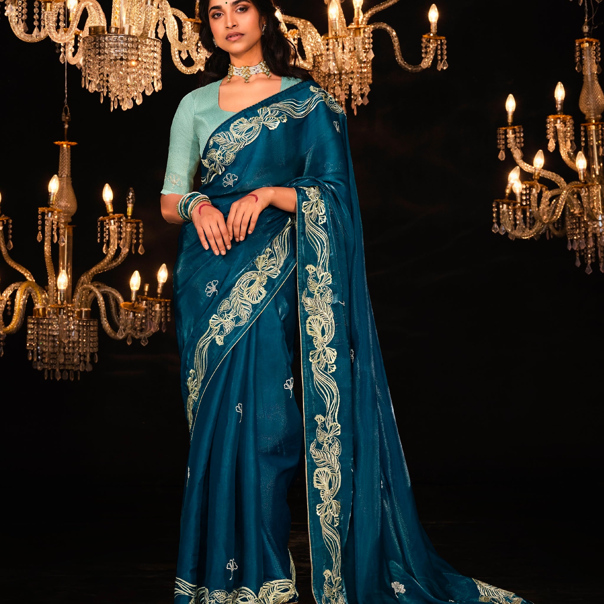 Beautiful Designer Wedding Wear Premium Fancy Work Saree