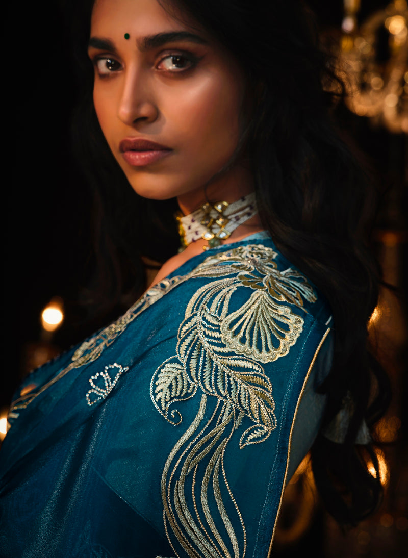 Beautiful Designer Wedding Wear Premium Fancy Work Saree