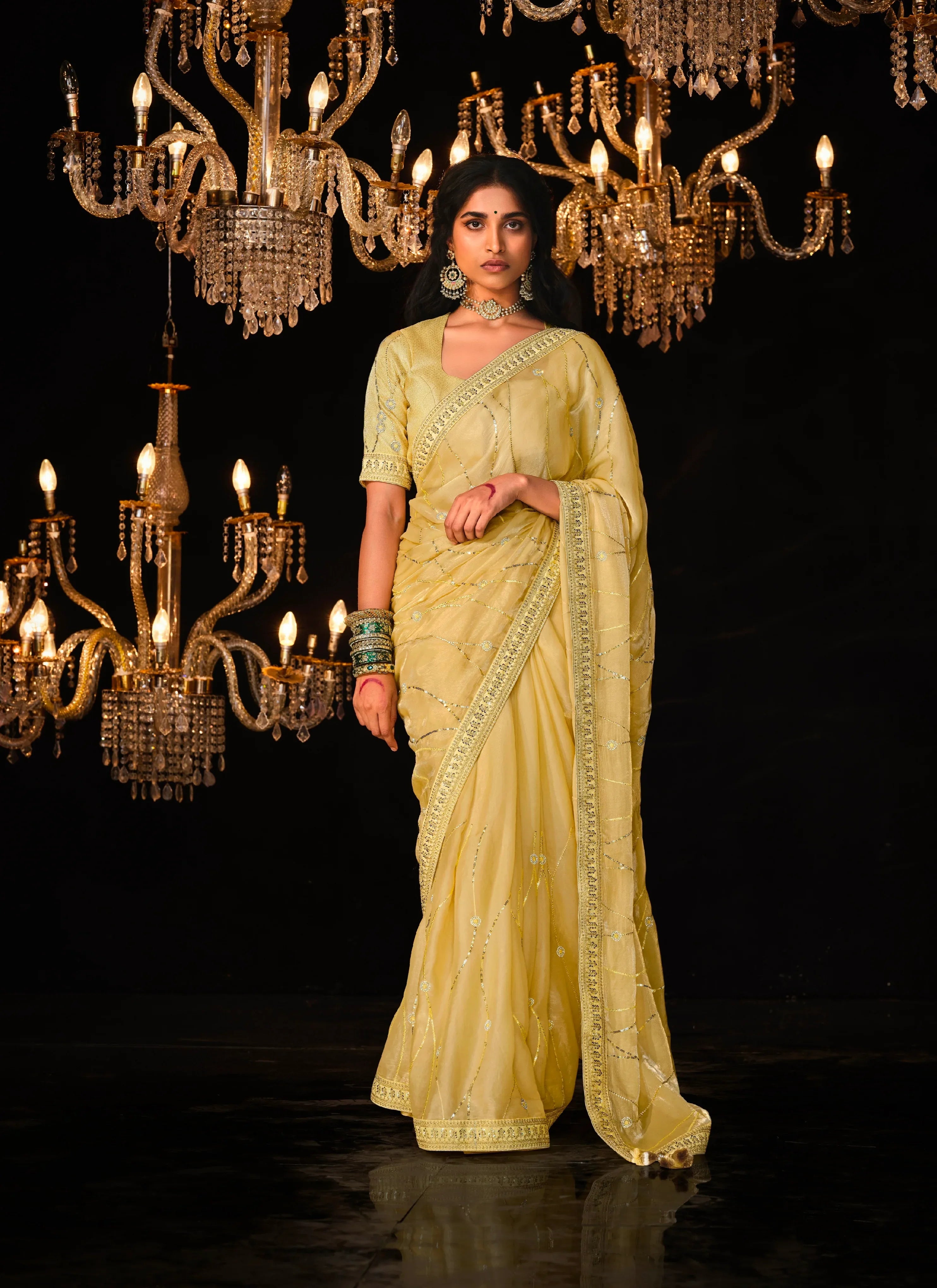 Beautiful Designer Wedding Wear Premium Fancy Work Saree