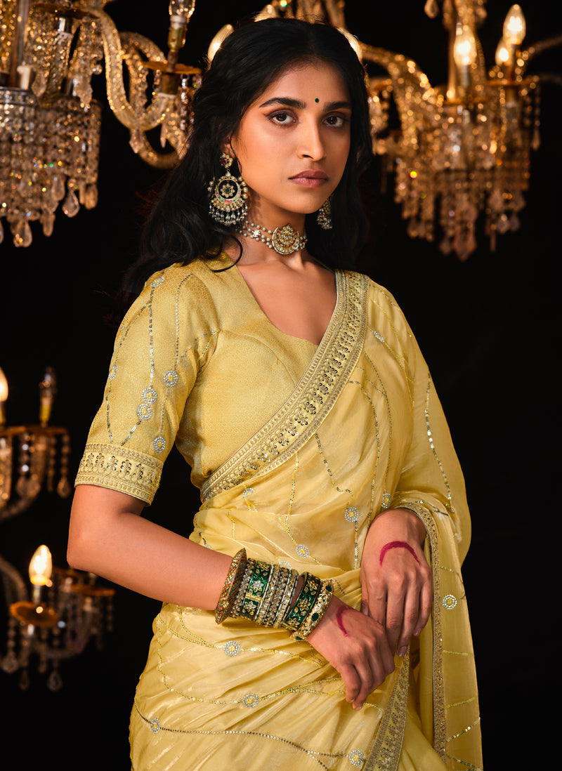 Beautiful Designer Wedding Wear Premium Fancy Work Saree