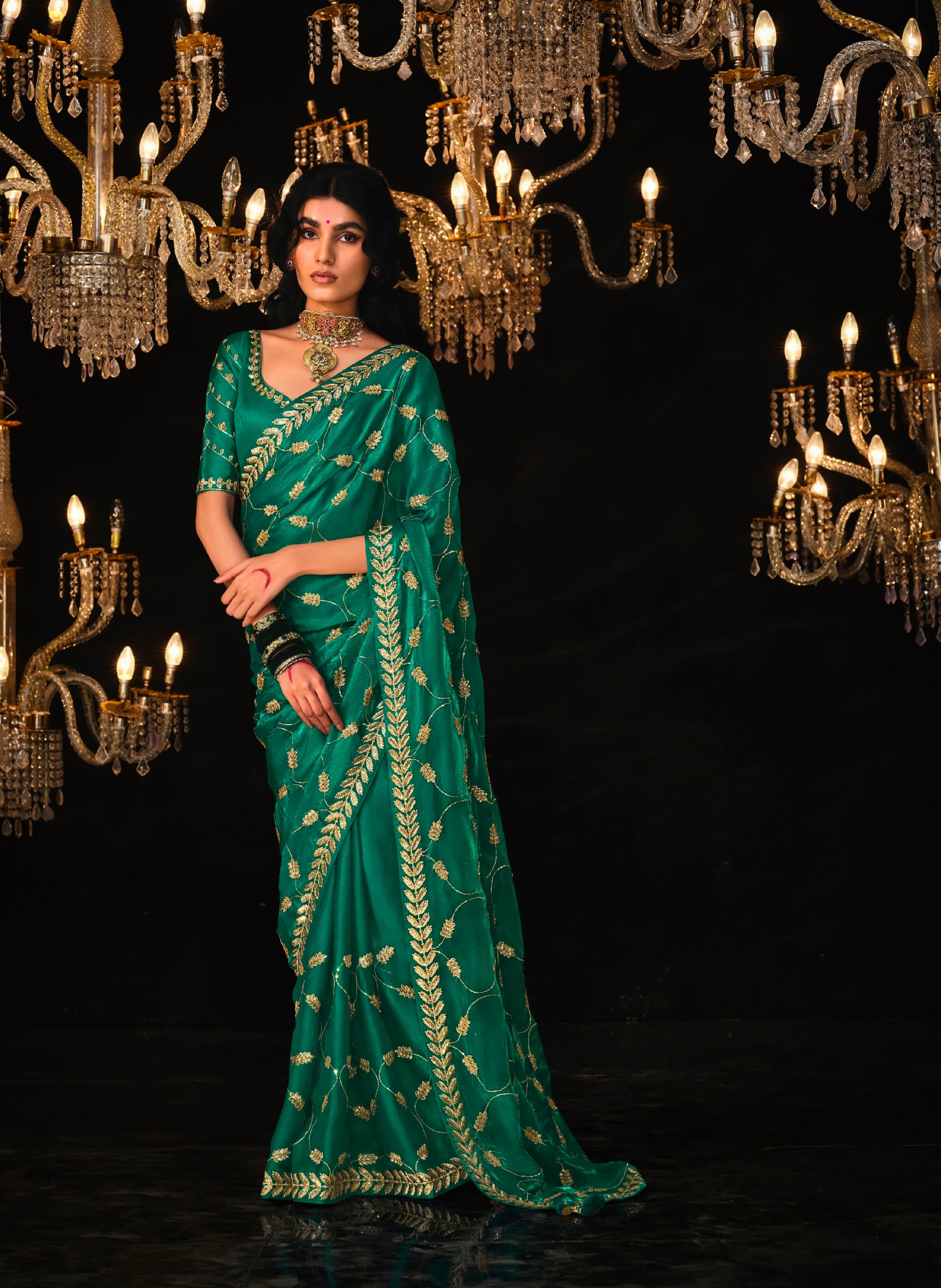 Beautiful Designer Wedding Wear Premium Fancy Work Saree