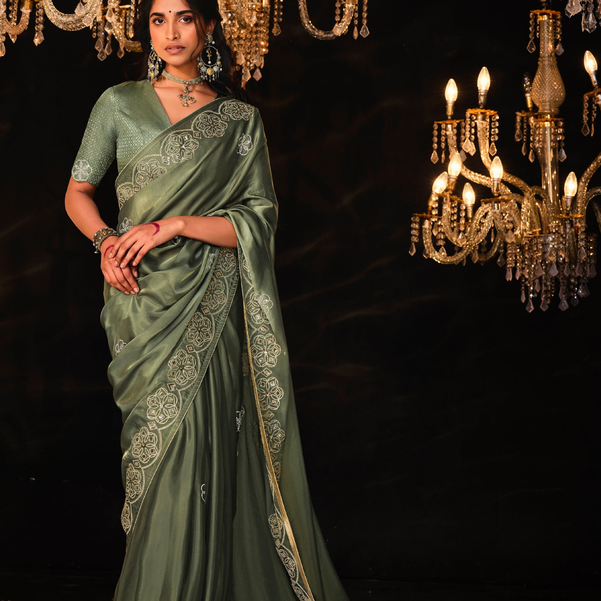 Beautiful Designer Wedding Wear Premium Fancy Work Saree
