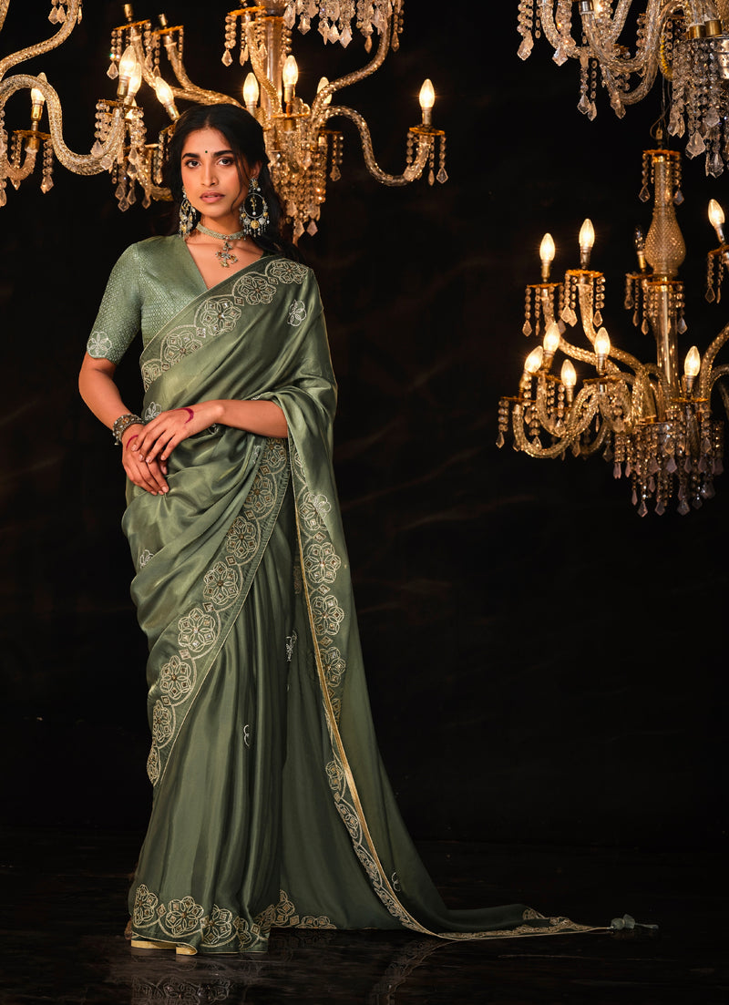 Beautiful Designer Wedding Wear Premium Fancy Work Saree