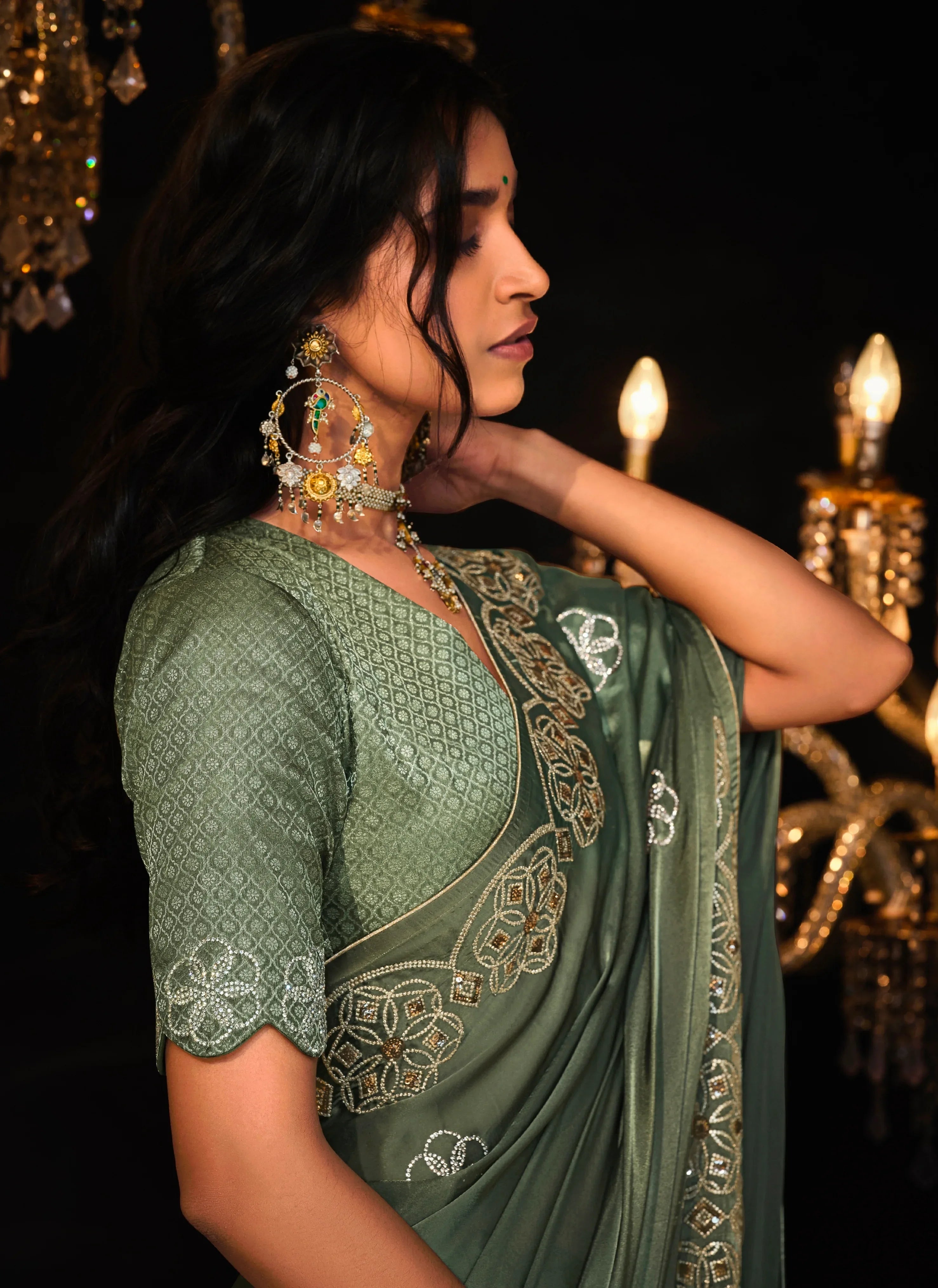 Beautiful Designer Wedding Wear Premium Fancy Work Saree