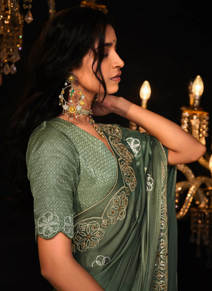 Beautiful Designer Wedding Wear Premium Fancy Work Saree