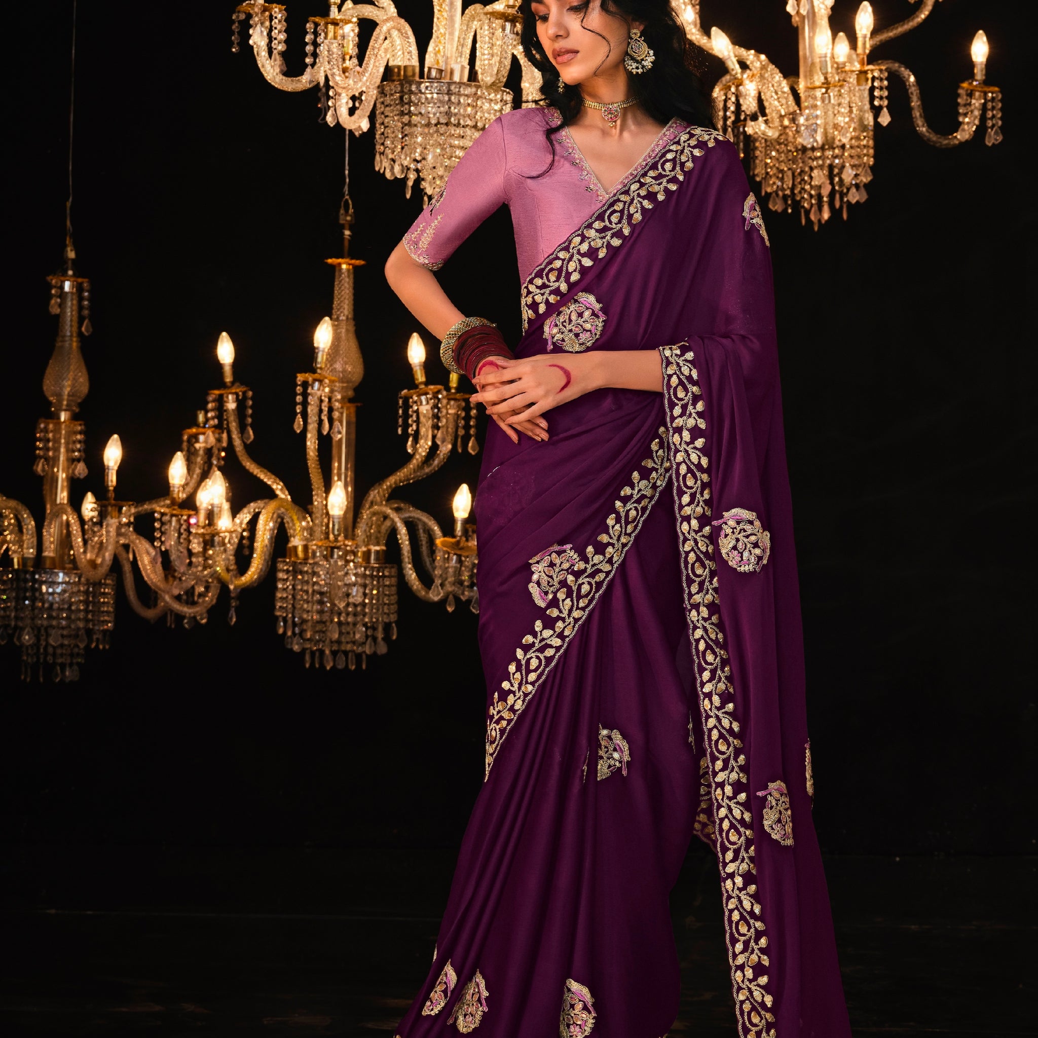 Beautiful Designer Wedding Wear Premium Fancy Work Saree