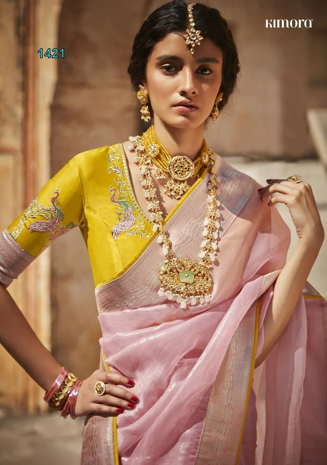 Beautiful Wedding Designer Tissue Silk Saree
