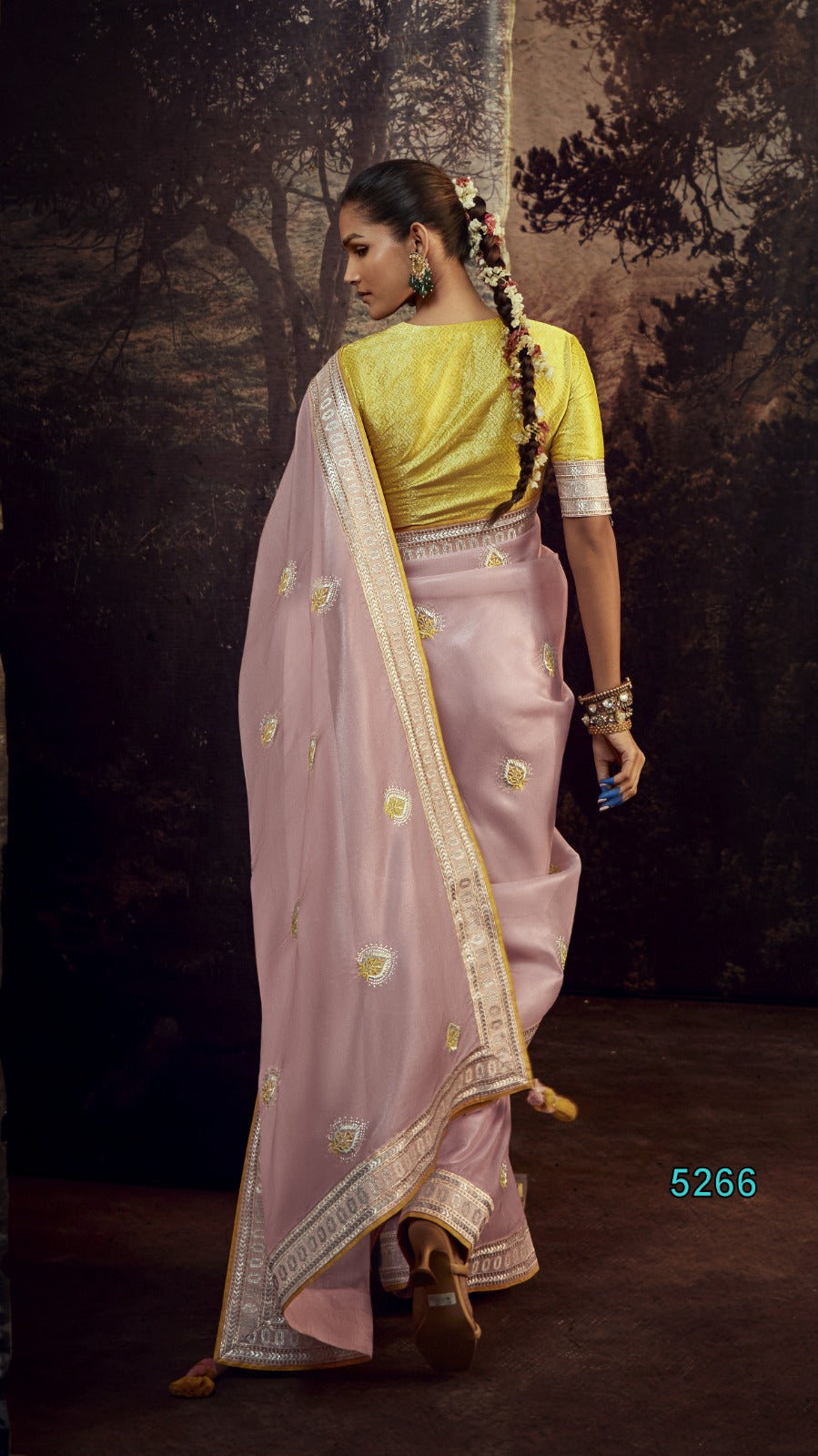 Beautiful Wedding Designer Tissue Silk Saree