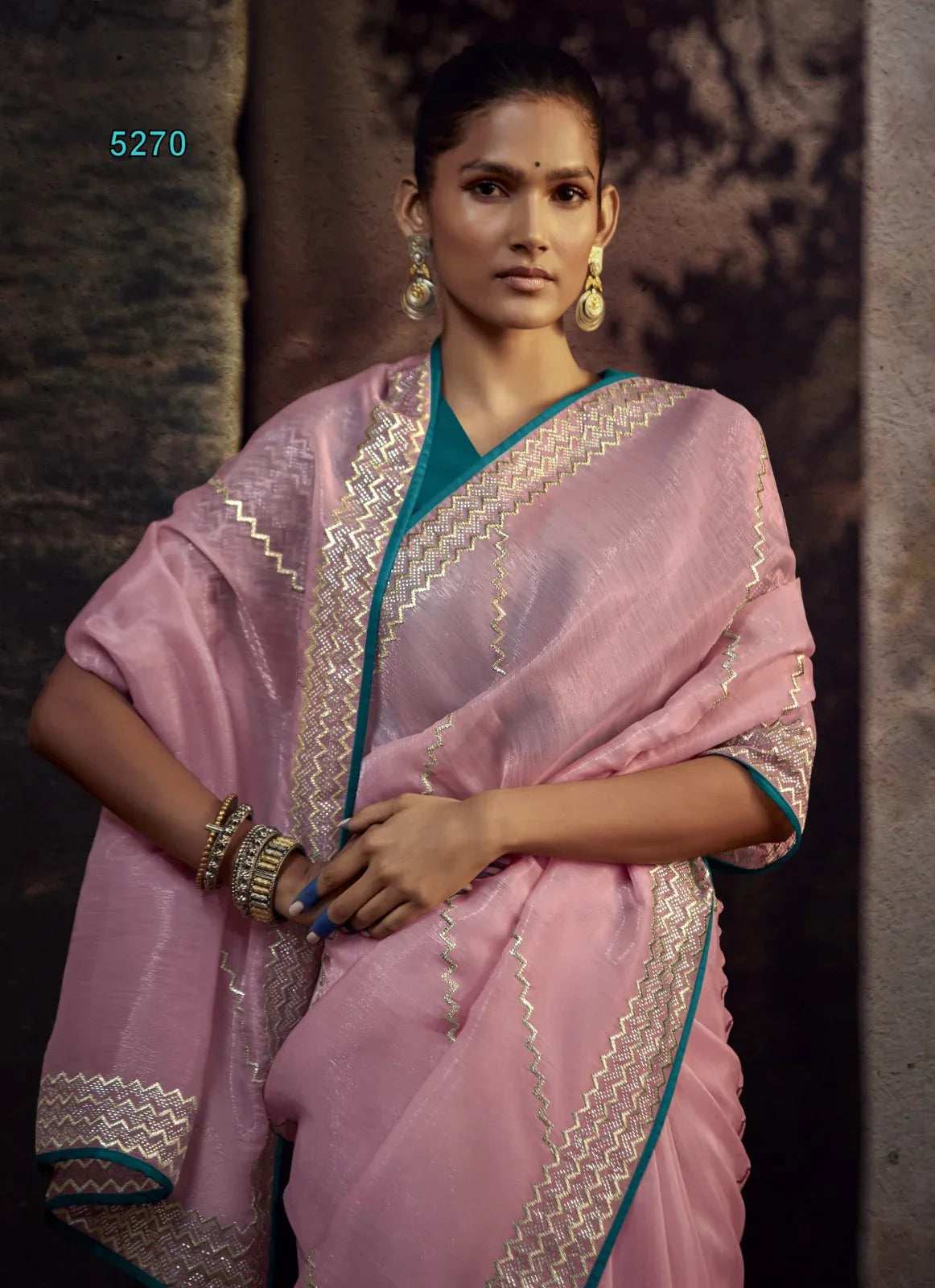 Beautiful Wedding Designer Tissue Silk Saree