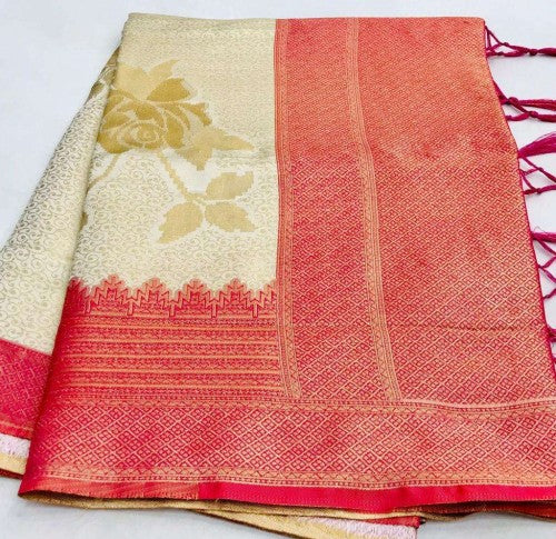 Beautiful Designer Kshimmer Silk Handloom Weaving Saree