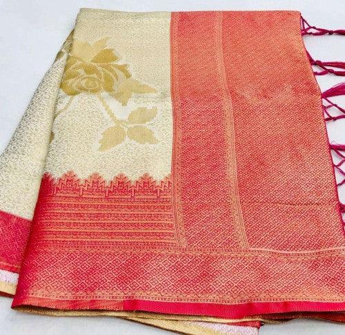 Beautiful Designer Kshimmer Silk Handloom Weaving Saree
