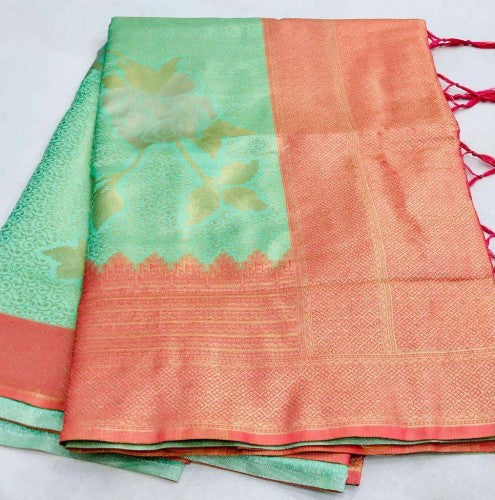 Beautiful Designer Kshimmer Silk Handloom Weaving Saree