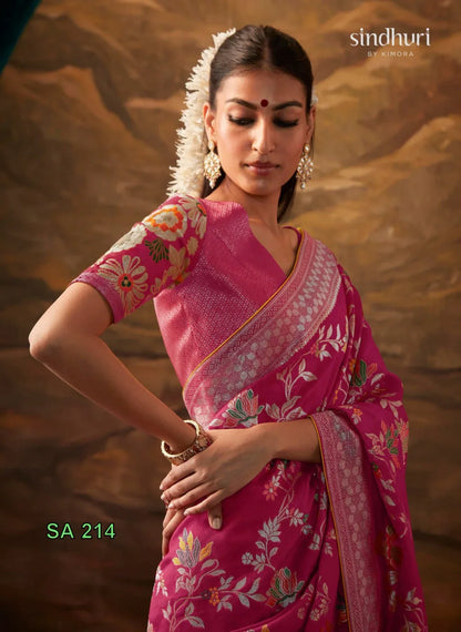Beautiful Designer Kimora Sakhi Pure Viscose Dola Silk Saree