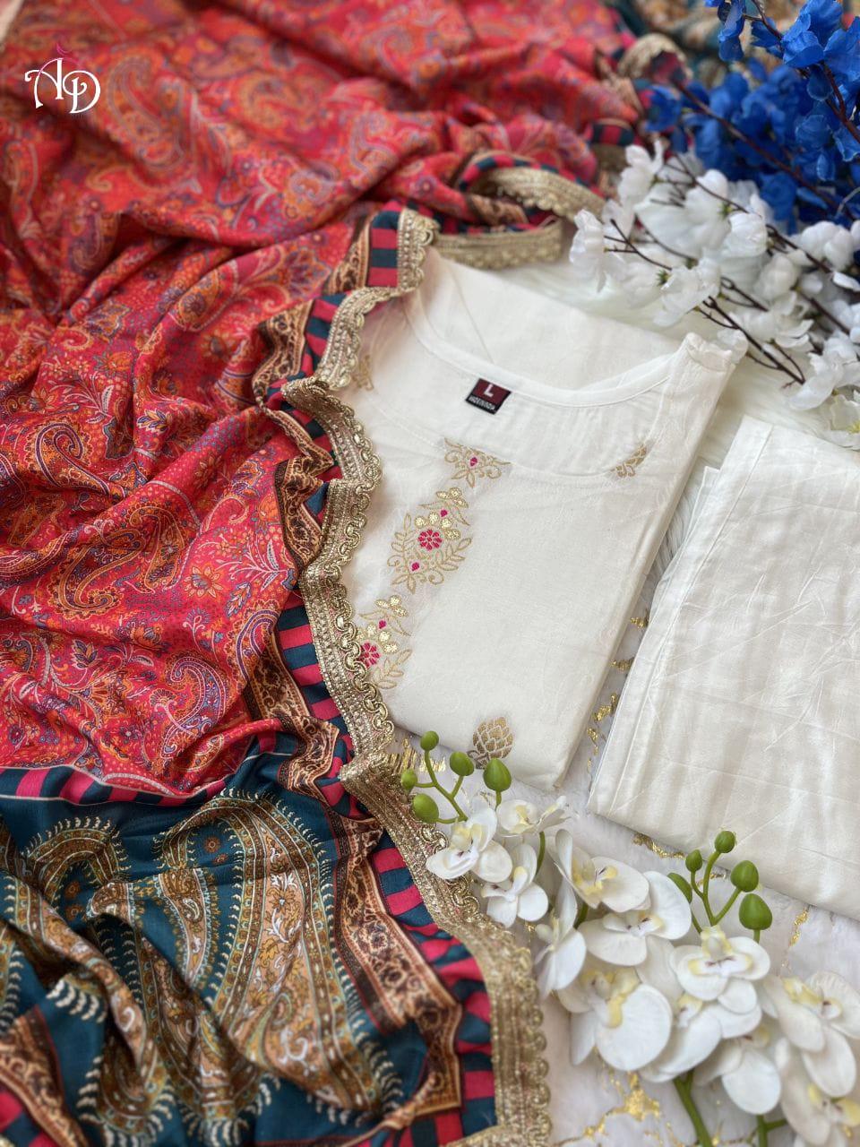 Beautiful Designer Summer Special Heavy Jequrd Silk Salwar Suit