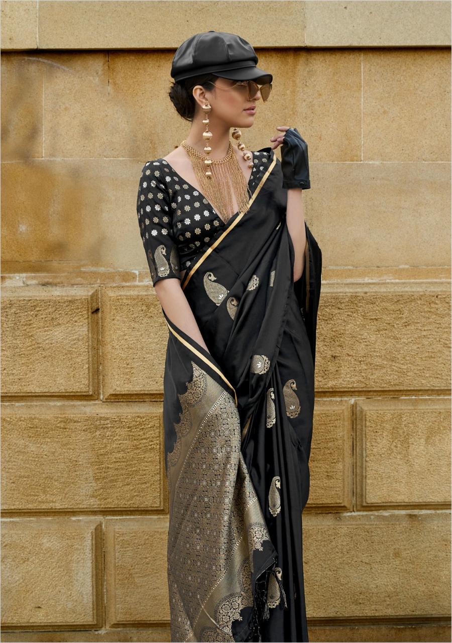 Beautiful Designer Kanthkala Pure Satin Silk Saree