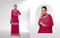 Red Premium Silk Sharara Suit with Embroidered Dupatta