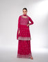Red Premium Silk Sharara Suit with Embroidered Dupatta