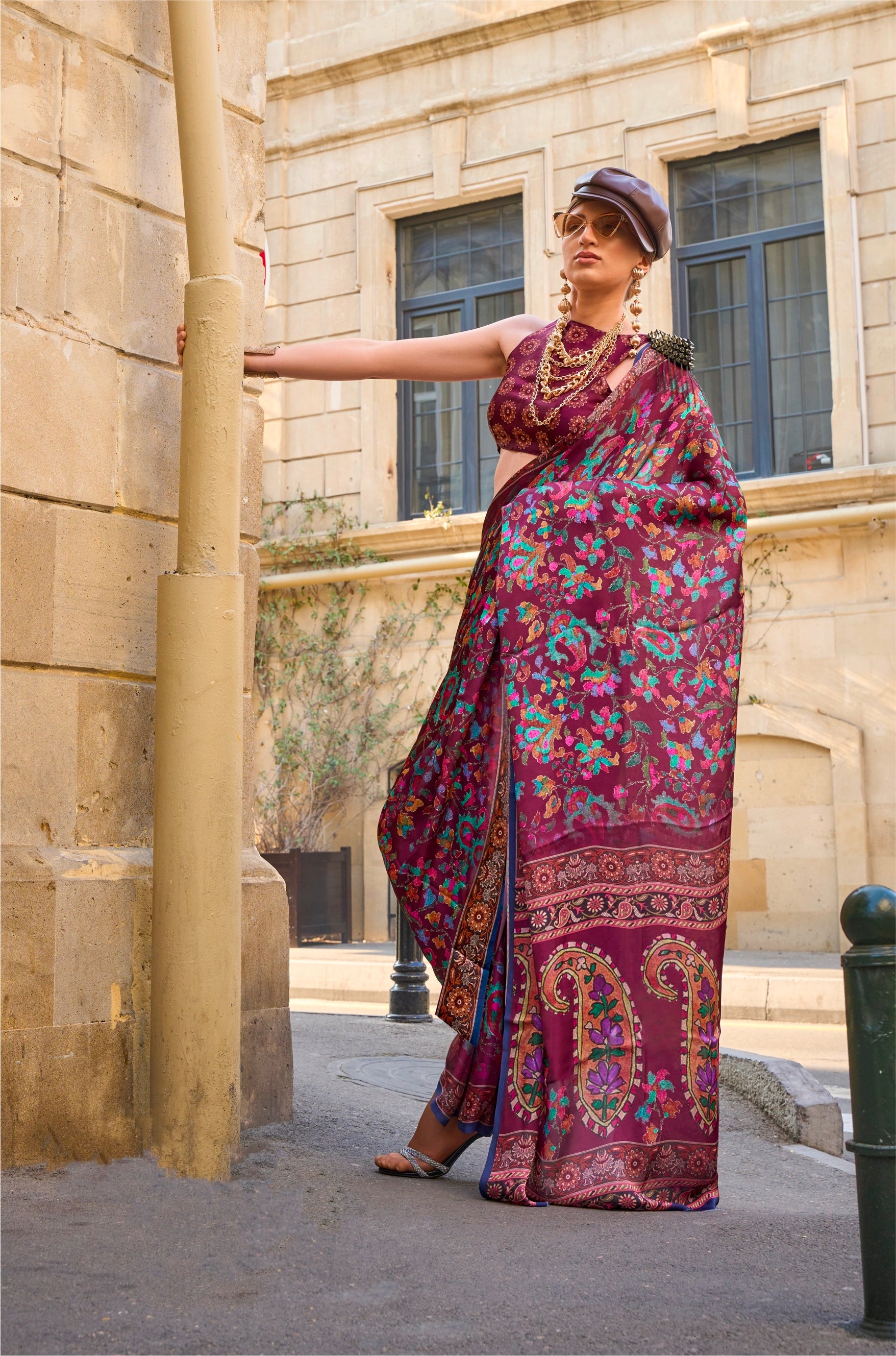 Beautiful Casual Wear Satin Georgette With Digital Print Saree