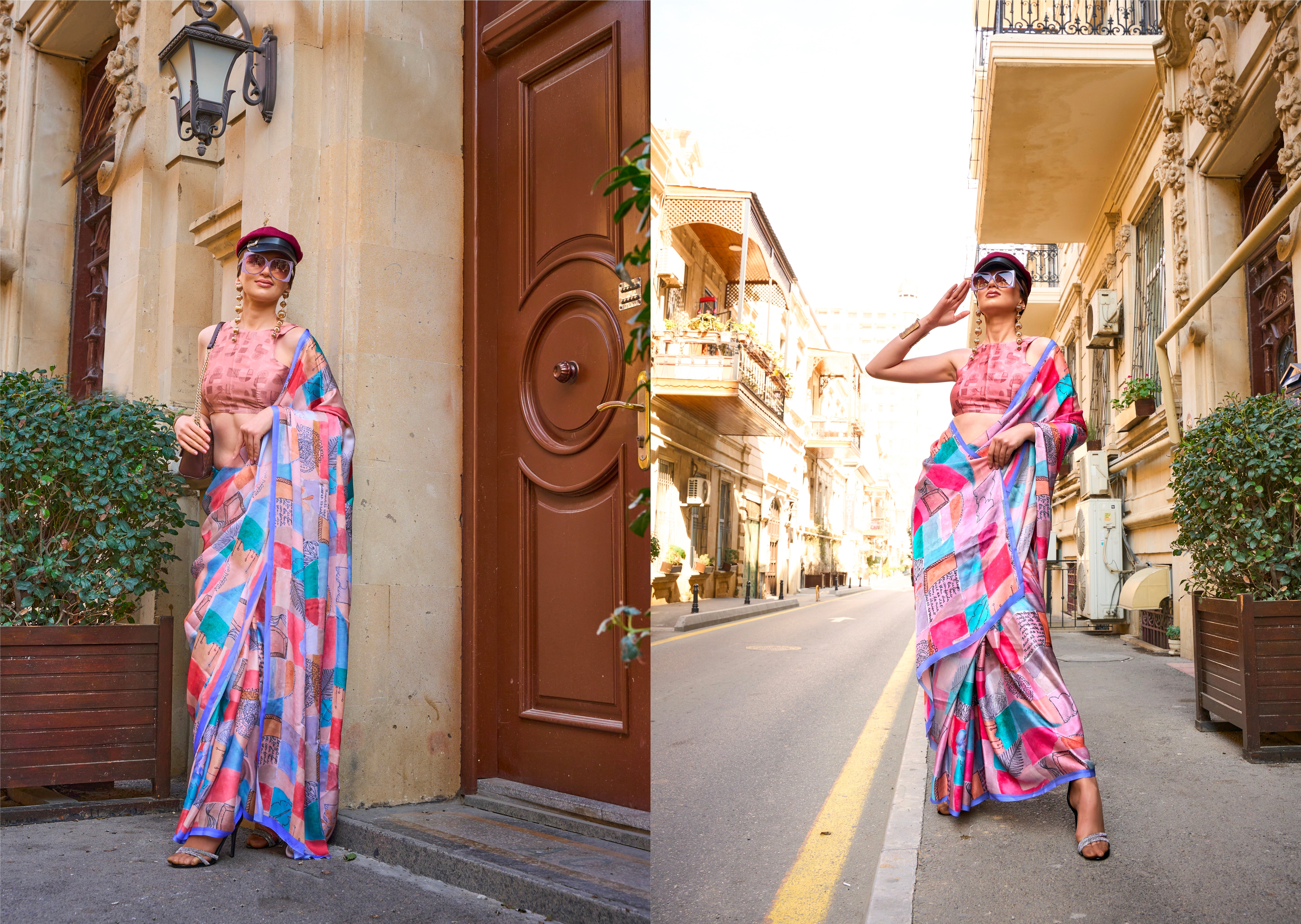 Beautiful Casual Wear Satin Georgette With Digital Print Saree