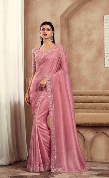 Beautiful Designer Occasion Wear Fancy Sartin Silk Saree
