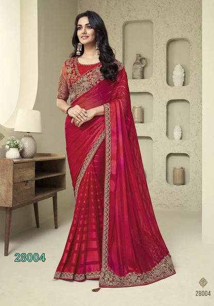Beautiful Designer Party Wear Soft Silk Saree