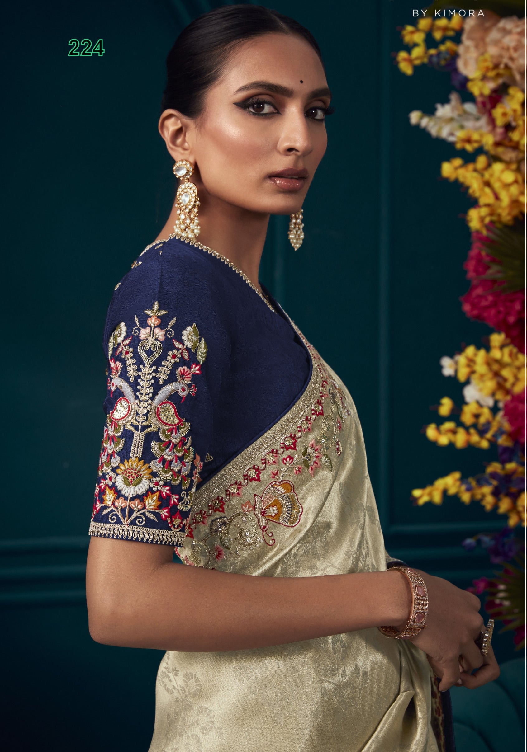 Beautiful Designer Rodeo Dust Banarasi Kanjivaram Wedding Saree