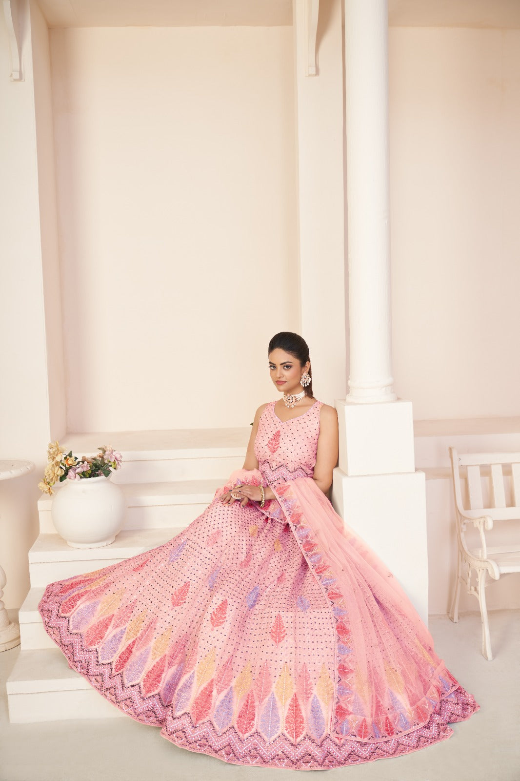 Beautiful Designer Party Wear Soft Net Lehenga Choli
