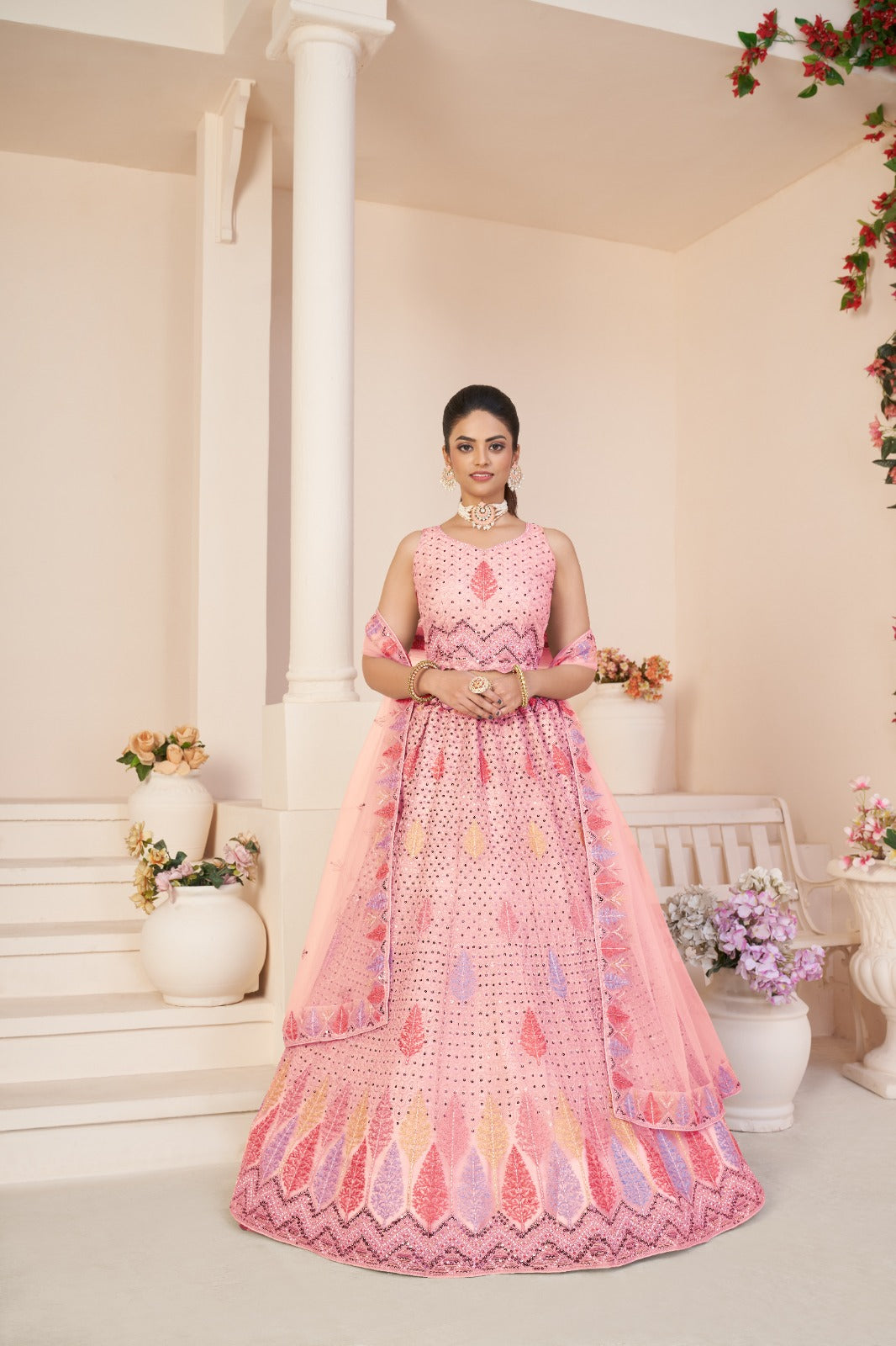 Beautiful Designer Party Wear Soft Net Lehenga Choli