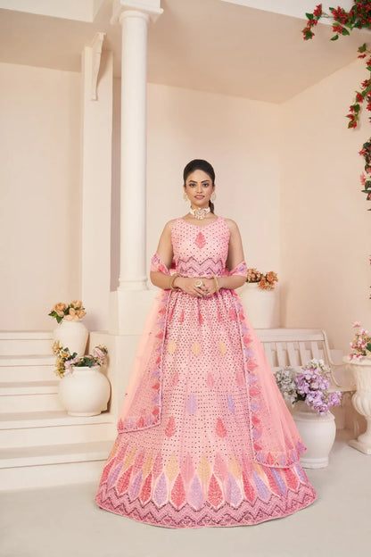 Beautiful Designer Party Wear Soft Net Lehenga Choli
