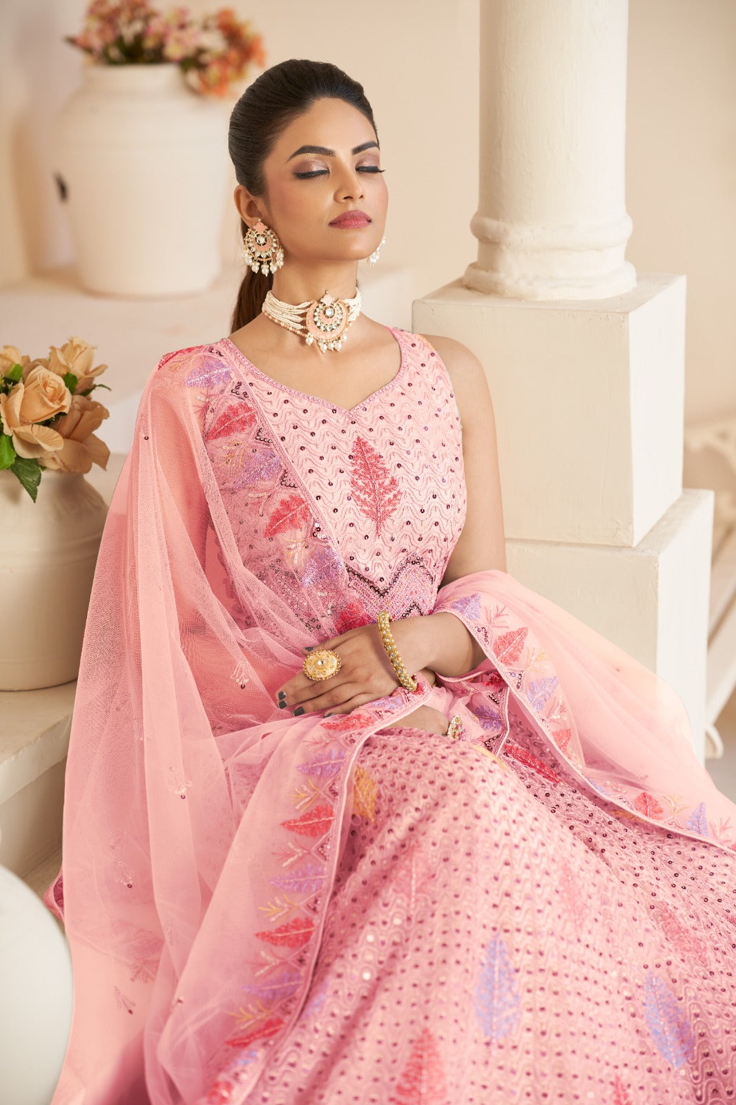 Beautiful Designer Party Wear Soft Net Lehenga Choli