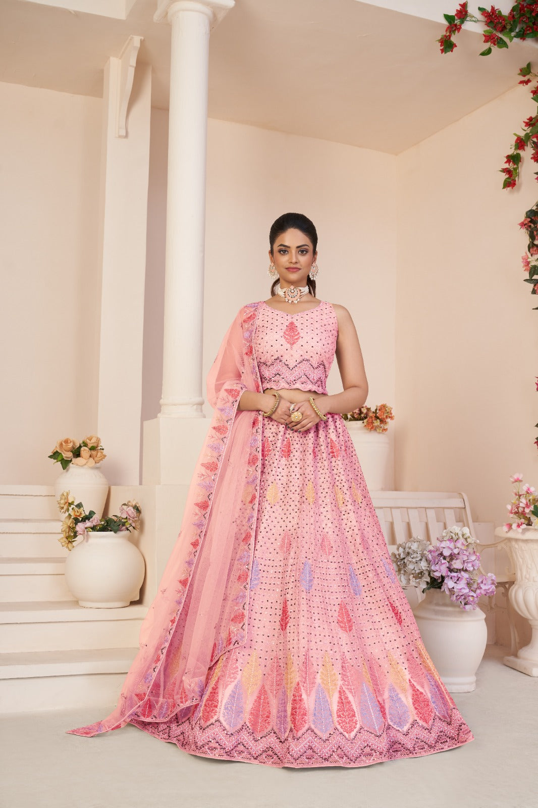 Beautiful Designer Party Wear Soft Net Lehenga Choli