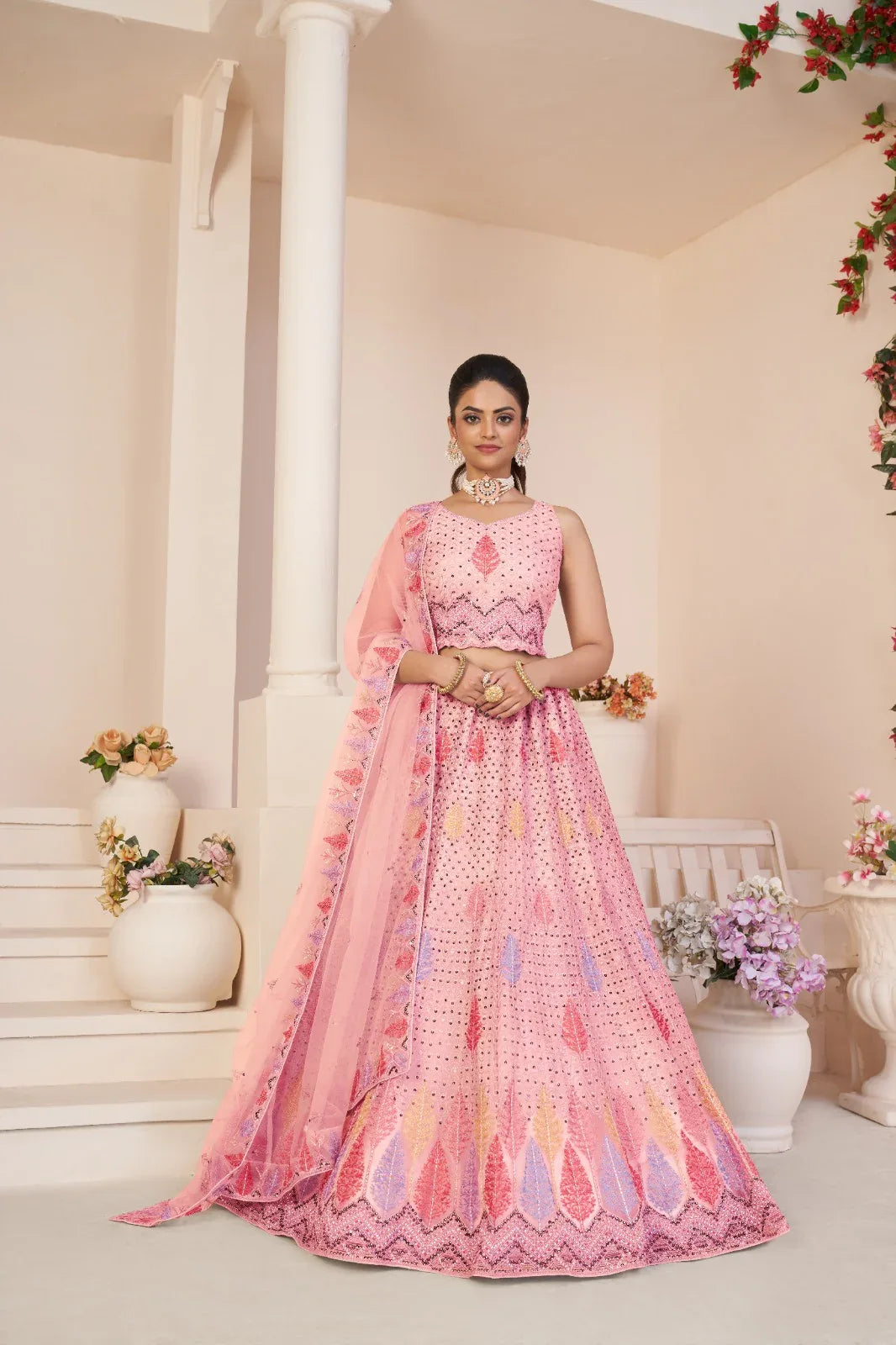 Beautiful Designer Party Wear Soft Net Lehenga Choli